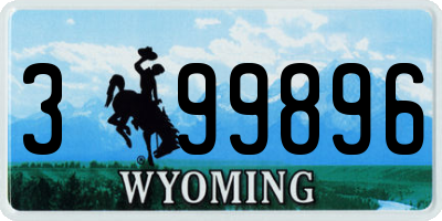 WY license plate 399896