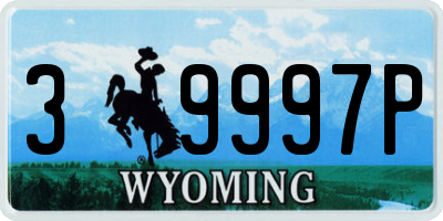 WY license plate 39997P
