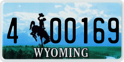WY license plate 400169