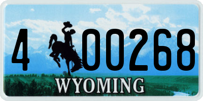 WY license plate 400268
