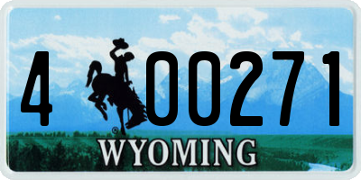 WY license plate 400271