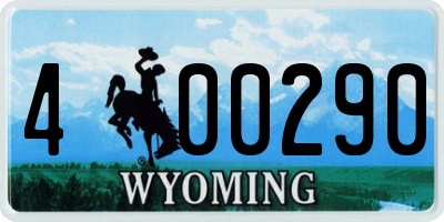WY license plate 400290