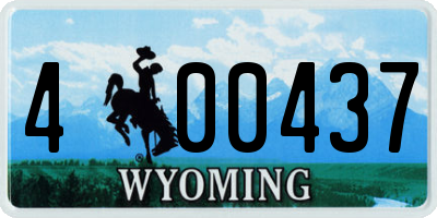 WY license plate 400437