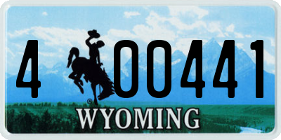WY license plate 400441
