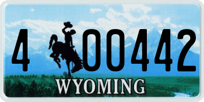 WY license plate 400442