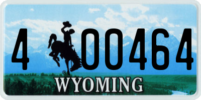 WY license plate 400464