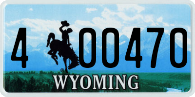 WY license plate 400470