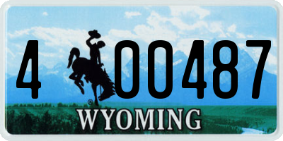 WY license plate 400487