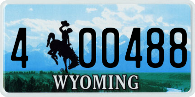 WY license plate 400488