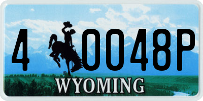 WY license plate 40048P