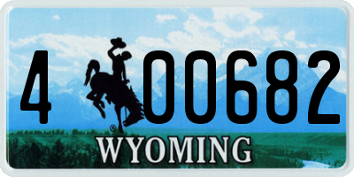 WY license plate 400682