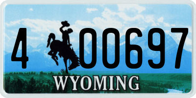 WY license plate 400697
