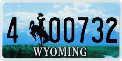 WY license plate 400732