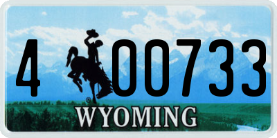 WY license plate 400733