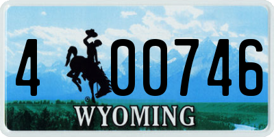 WY license plate 400746
