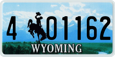 WY license plate 401162
