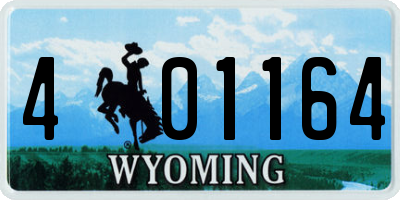 WY license plate 401164