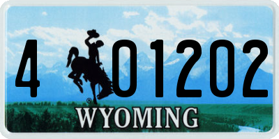 WY license plate 401202