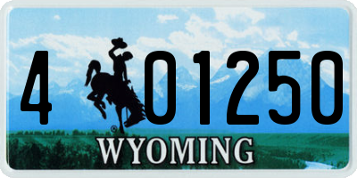 WY license plate 401250