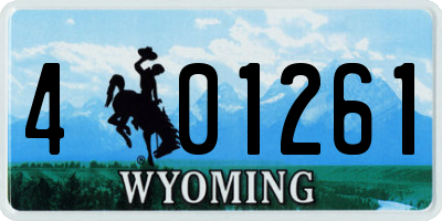 WY license plate 401261