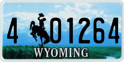 WY license plate 401264