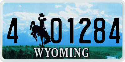 WY license plate 401284