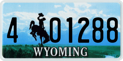 WY license plate 401288