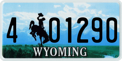 WY license plate 401290