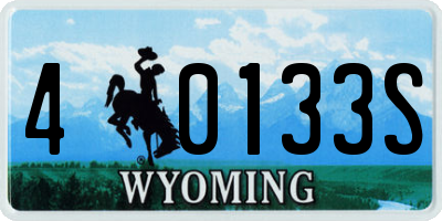 WY license plate 40133S