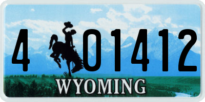 WY license plate 401412