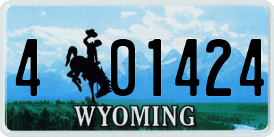 WY license plate 401424