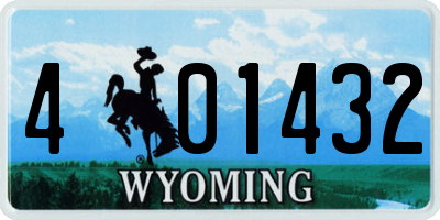 WY license plate 401432