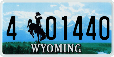 WY license plate 401440