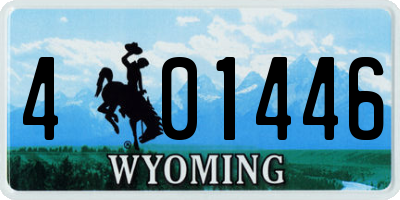 WY license plate 401446