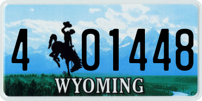 WY license plate 401448