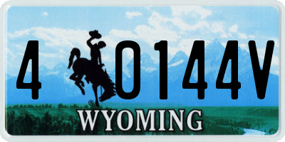 WY license plate 40144V