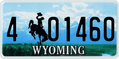 WY license plate 401460