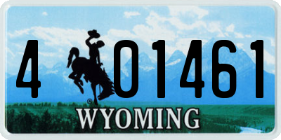 WY license plate 401461