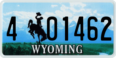 WY license plate 401462