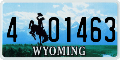 WY license plate 401463