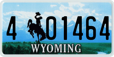 WY license plate 401464