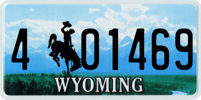 WY license plate 401469