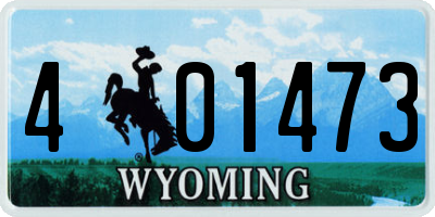 WY license plate 401473