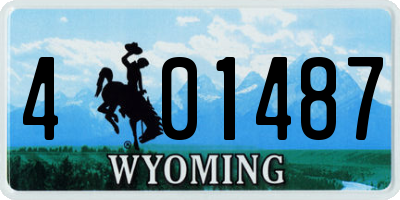 WY license plate 401487