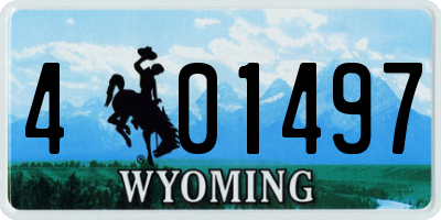 WY license plate 401497