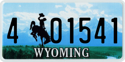 WY license plate 401541
