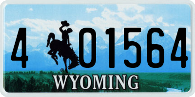 WY license plate 401564