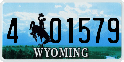 WY license plate 401579