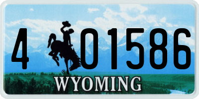 WY license plate 401586