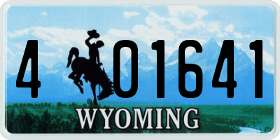 WY license plate 401641